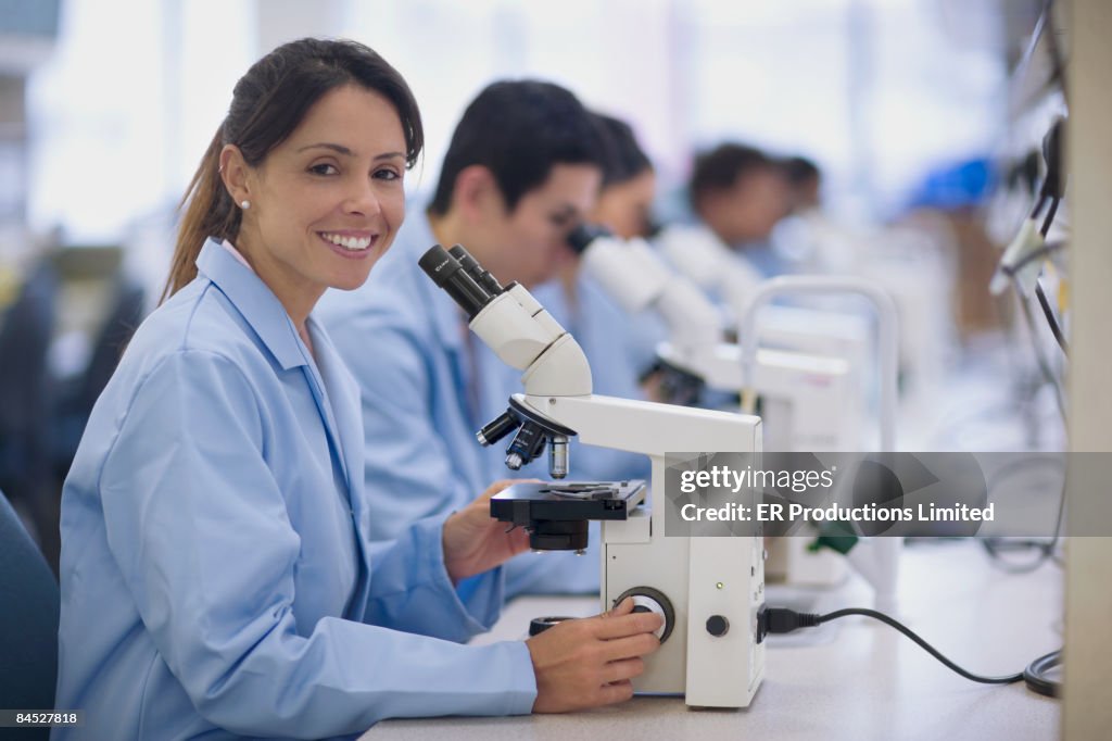 Working In Science Lab Scientists Working In Laboratory With Microscopes High-Res Stock Photo ...