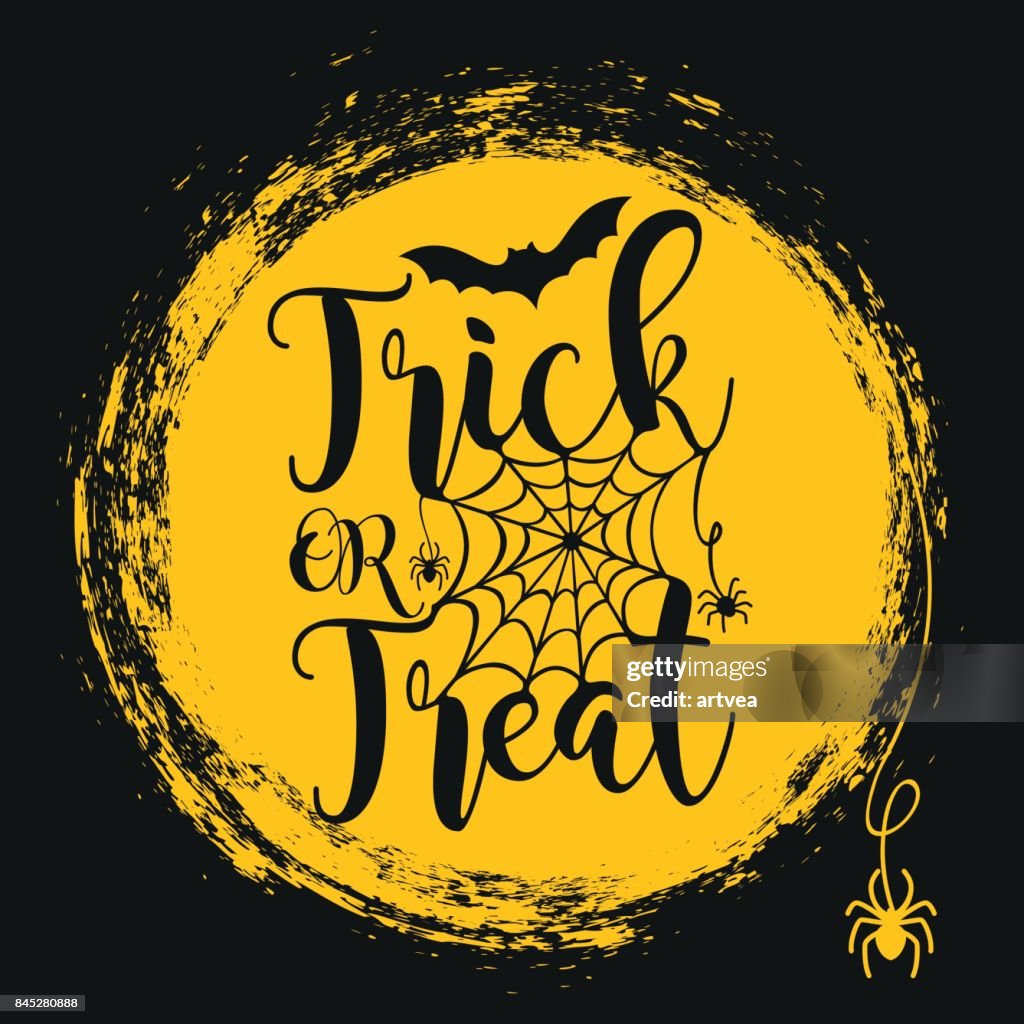 Halloween lettering poster.
