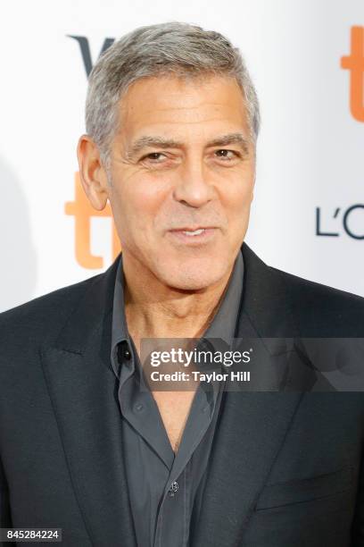 George Clooney attends the premiere of "Suburbicon" during the 2017 Toronto International Film Festival at Princess of Wales Theatre on September 9,...