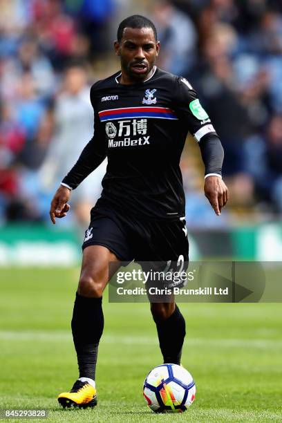 Jason Puncheon of Crystal Palace in action during the Premier League match between Burnley and Crystal Palace at Turf Moor on September 10, 2017 in...