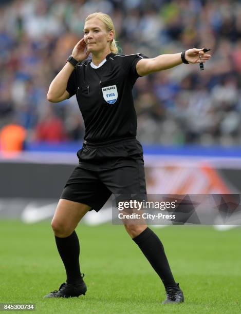 Match referee Bibiana Steinhaus during the game between Hertha BSC and Werder Bremen on September 10, 2017 in Berlin, Germany.