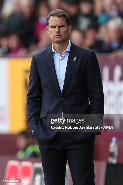 Frank de Boer head coach / manager of Crystal Palace during the Premier League match between Burnley and Crystal Palace at Turf Moor on September 10,...