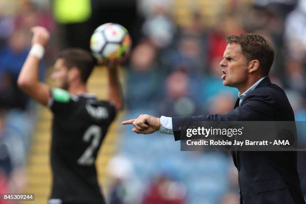 Frank de Boer head coach / manager of Crystal Palace during the Premier League match between Burnley and Crystal Palace at Turf Moor on September 10,...