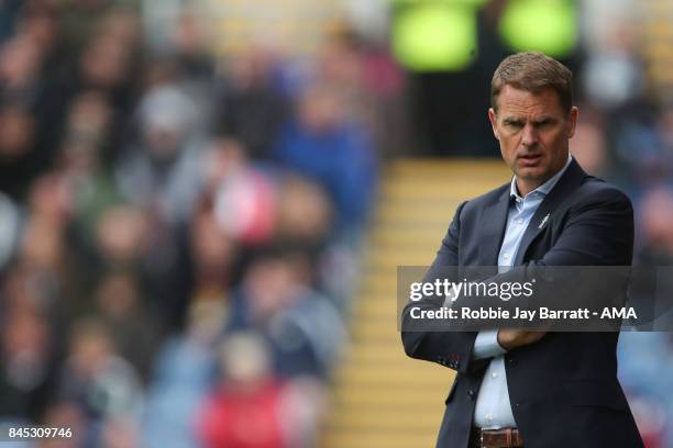 Frank de Boer head coach / manager of Crystal Palace during the Premier League match between Burnley and Crystal Palace at Turf Moor on September 10,...