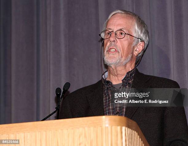 President Michael Apted attends the DGA Awards Meet the Nominees - Movies for Television event at the Directors Guild of America theater on January...