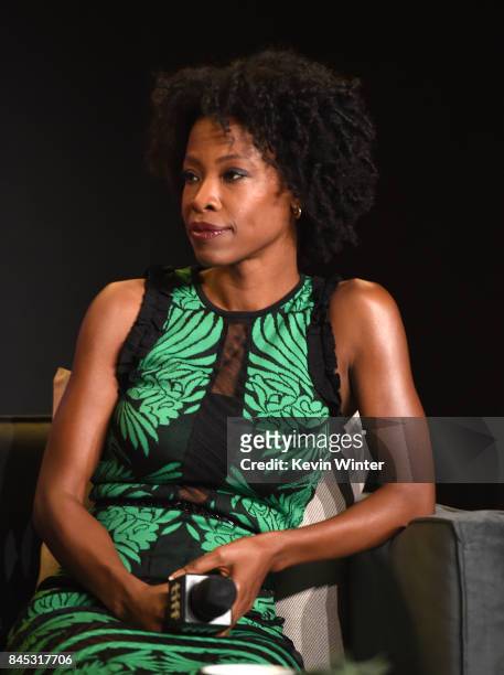 Actress Karimah Westbrook speaks onstage at the "Suburbicon" press conference during the 2017 Toronto International Film Festival at TIFF Bell...