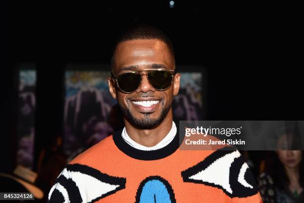 Actor Eric West at the Vivienne Tam SS 2018 Runway Show at Gallery 1, Skylight Clarkson Sq on September 10, 2017 in New York City.