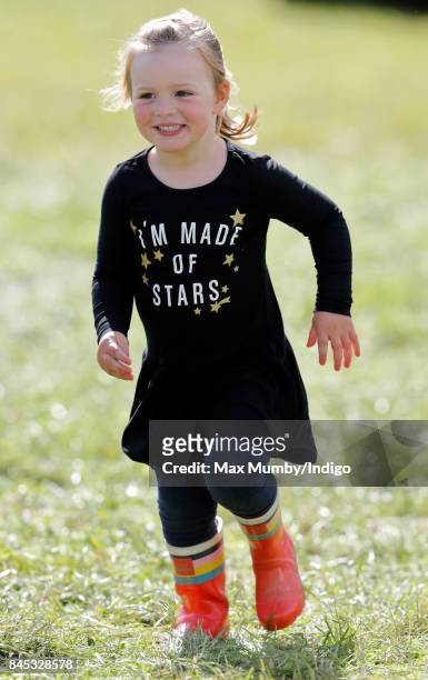 Mia Tindall attends the Whatley Manor Horse Trials at Gatcombe Park on September 9, 2017 in Stroud, England.