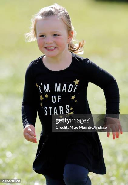 Mia Tindall attends the Whatley Manor Horse Trials at Gatcombe Park on September 9, 2017 in Stroud, England.