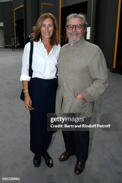 Alain Dominique Perrin and his wife Florence attend the Biennale des Antiquaires 2017 : Pre-Opening at Grand Palais on September 10, 2017 in Paris,...