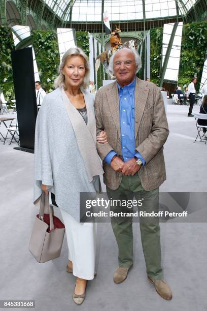 Christine Borgoltz with husband Serge Halff attend the Biennale des Antiquaires 2017 : Pre-Opening at Grand Palais on September 10, 2017 in Paris,...