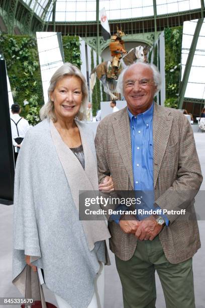 Christine Borgoltz with husband Serge Halff attend the Biennale des Antiquaires 2017 : Pre-Opening at Grand Palais on September 10, 2017 in Paris,...