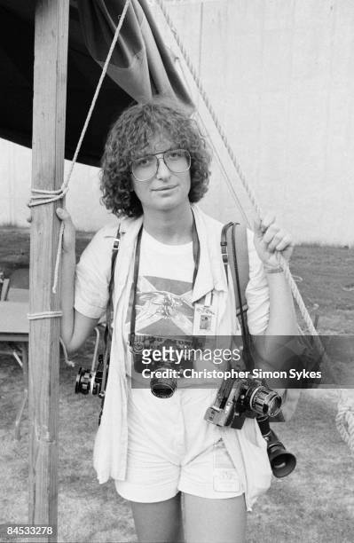American photographer Annie Leibovitz in Memphis, Tennessee, during the Rolling Stones Tour of the Americas, 1975.
