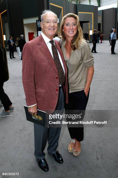 Prince Amyn Aga Khan and Marella Rossi-Mosseri the Biennale des Antiquaires 2017 : Pre-Opening at Grand Palais on September 10, 2017 in Paris, France.