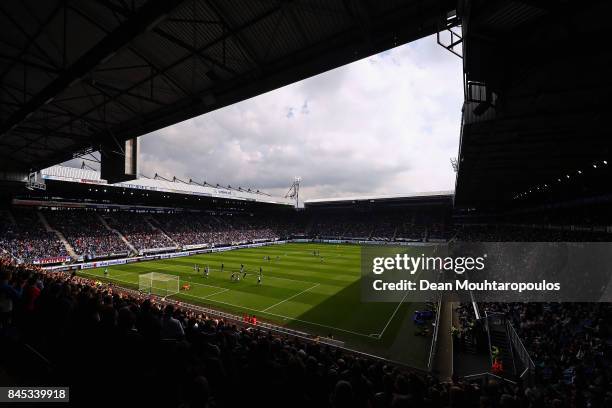 General view as Reza Ghoochannejhad of Heerenveen misses a penalty against Goalkeeper, Ramon Pascal Lundqvist of PSV during the Dutch Eredivisie...