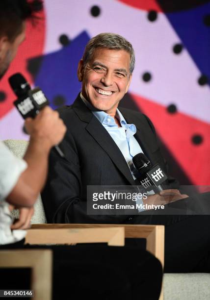 Writer/director/producer George Clooney at the "Suburbicon" press conference during the 2017 Toronto International Film Festival held at TIFF Bell...