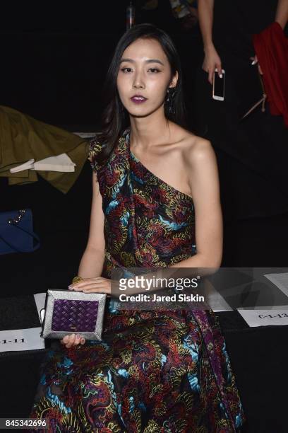 Fala Chen at the Vivienne Tam SS 2018 Runway Show at Gallery 1, Skylight Clarkson Sq on September 10, 2017 in New York City.