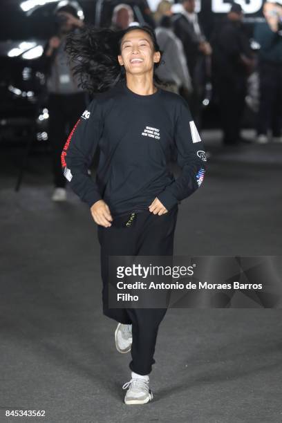 Alexander Wang walks the runway at Alexander Wang show during New York Fashion Week on September 9, 2017 in New York City.