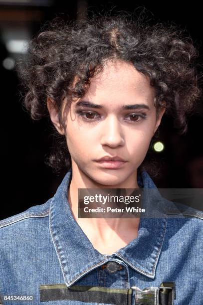 Fernanda Oliveira walks the runway at Public School show during New York Fashion Week on September 10, 2017 in New York City.