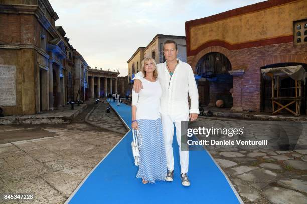 Bo Derek and John Corbett attend Celebrity Fight Night on September 10, 2017 in Rome, Italy.