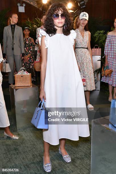 Model poses at Kate Spade Presentation Spring/Summer 2018 during New York Fashion Week on September 8, 2017 in New York City.