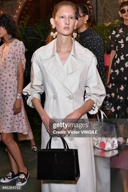 Model poses at Kate Spade Presentation Spring/Summer 2018 during New York Fashion Week on September 8, 2017 in New York City.