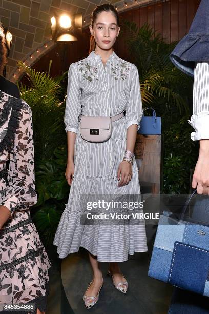 Model poses at Kate Spade Presentation Spring/Summer 2018 during New York Fashion Week on September 8, 2017 in New York City.