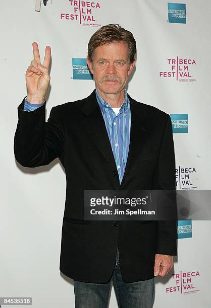 Actor Wiilliam H. Macy arrives at the 7th Annual Tribeca Film Festival "Bart Got a Room" Premiere at AMC 19th street on April 25, 2008 in New York...