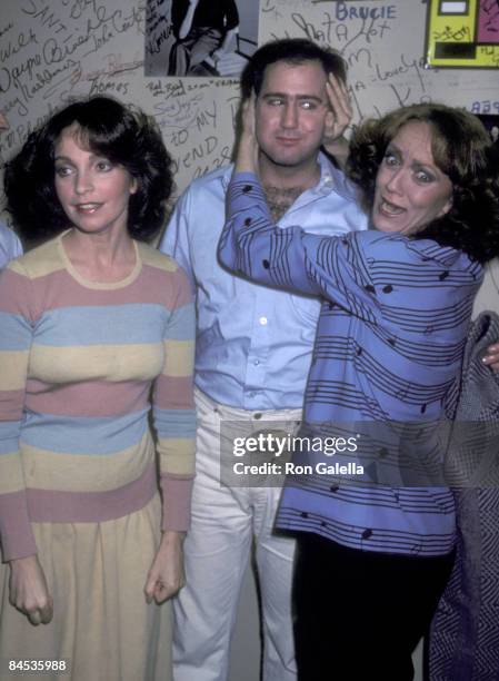 Actress Melanie Chartoff, actor Andy Kaufman and actress Brandis Kemp attend the Taping of the Late Night Sketch Show "Fridays" on February 20, 1981...