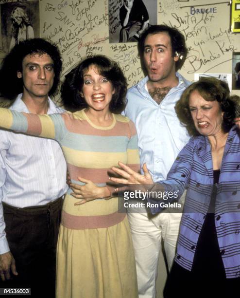 Actor Mark Blankfield, actress Melanie Chartoff, actor Andy Kaufman and actress Brandis Kemp attend the Taping of the Late Night Sketch Show...