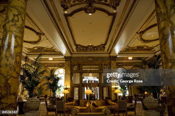 The interior lobby of the luxury Nob Hill Fairmont Hotel is seen in this 2009 San Francisco, California, photo.