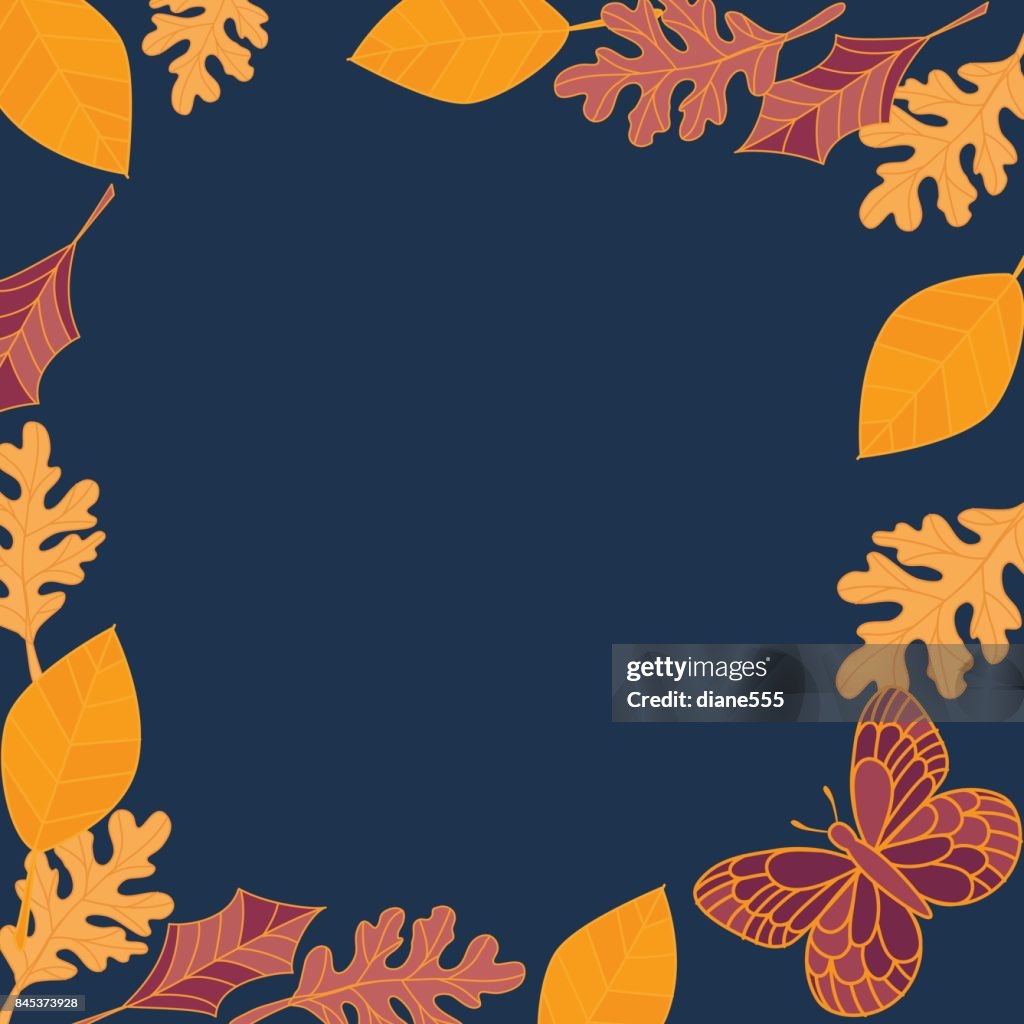 Fall Hand Out Background Hand Drawn Fall Leaves Background High-Res Vector Graphic - Getty Images