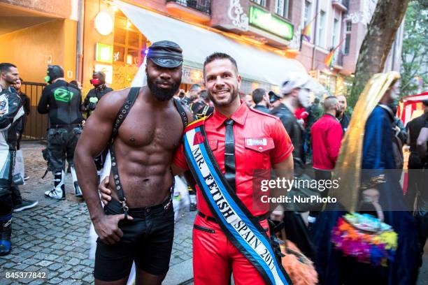 People attend the 'Folsom Europe' 2017 fetish street festival in Berlin, Germany on September 9, 2017. The annual festival was first held 2004 in...