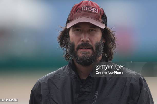 Keanu Reeves follows the Race of the Tribul Mastercard Grand Prix of San Marino and Riviera di Rimini, at Misano World Circuit &quot;Marco...