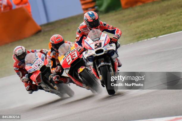 Pramac Racing Ducati Team, Ducati Desmosedici GP16 machine, 93 MARC MARQUEZ , HRC Repsol Honda Team, Honda RC213V machine, and 04 ANDREA DOVIZIOSO ,...