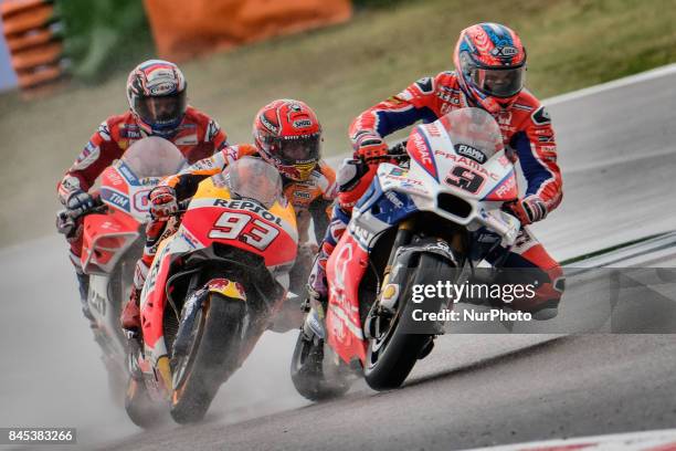 Pramac Racing Ducati Team, Ducati Desmosedici GP16 machine, 93 MARC MARQUEZ , HRC Repsol Honda Team, Honda RC213V machine, and 04 ANDREA DOVIZIOSO ,...