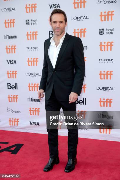Alessandro Nivola attends the "Disobedience" premiere during the 2017 Toronto International Film Festival at Princess of Wales Theatre on September...