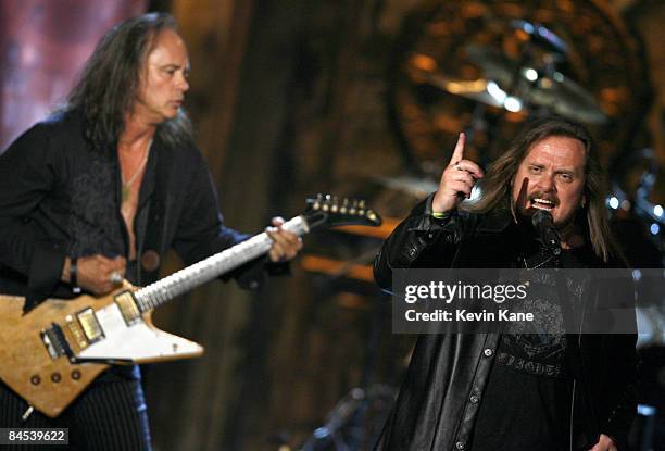 Rickey Medlocke and Johnny Van Zant of Lynyrd Skynyrd, inductees