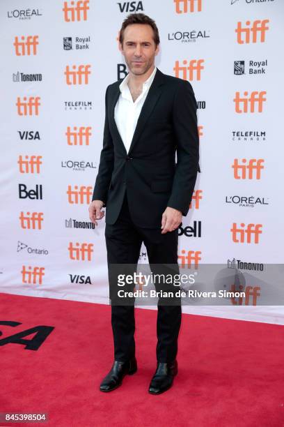 Alessandro Nivola attends the "Disobedience" premiere during the 2017 Toronto International Film Festival at Princess of Wales Theatre on September...