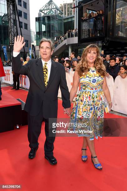 Beau Bridges and Wendy Bridges attend "The Mountain Between Us" premiere during the 2017 Toronto International Film Festival at Roy Thomson Hall on...
