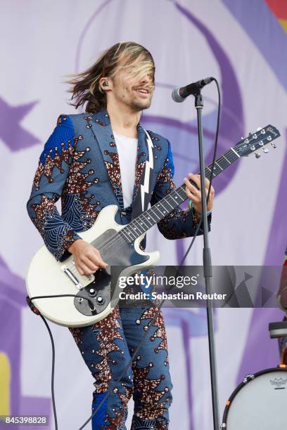 Tobias Jundt of Bonaparte performs live on stage during the second day of the Lollapalooza Berlin music festival on September 10, 2017 in...