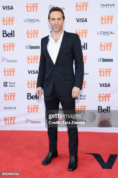 Actor Alessandro Nivola attends the 'Disobedience' premiere during the 2017 Toronto International Film Festival at Princess of Wales Theatre on...