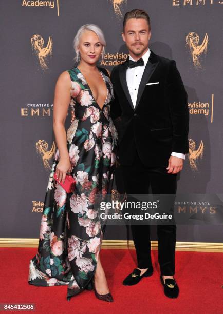 Hayley Erbert and Derek Hough arrive at the 2017 Creative Arts Emmy Awards - Day 1 at Microsoft Theater on September 9, 2017 in Los Angeles,...