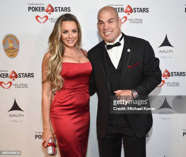 Actress Amber Nichole Miller and MMA fighter Tito Ortiz at the Heroes for Heroes: Los Angeles Police Memorial Foundation Celebrity Poker Tournament...