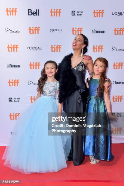 Child actress Brooklynn Prince, actress Mela Murder and child actress Valeria Cotto attend the "The Florida Project" premiere at the Ryerson Theatre...