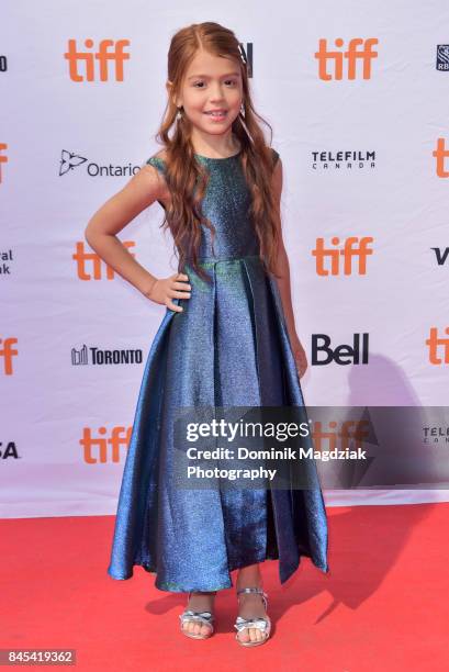 Child actress Valeria Cotto attends the "The Florida Project" premiere at the Ryerson Theatre on September 10, 2017 in Toronto, Canada.