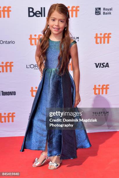 Child actress Valeria Cotto attends the "The Florida Project" premiere at the Ryerson Theatre on September 10, 2017 in Toronto, Canada.