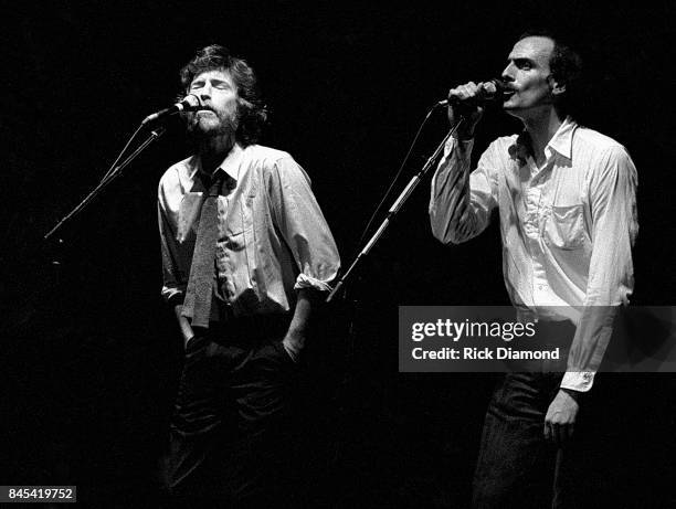 Singer/Songwriter J.D. Souther and James Taylor perform at The Atlanta Civic Center in Atlanta Georgia May 13, 1981
