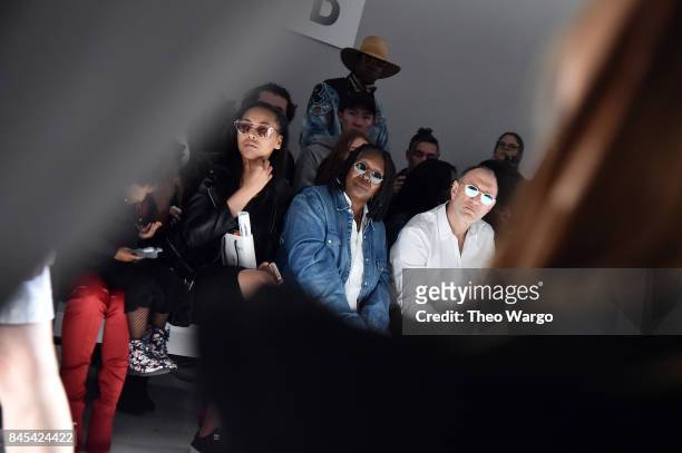 Jerzey Dean and Whoopi Goldberg attend Vivienne Hu fashion show during New York Fashion Week: The Shows at Gallery 3, Skylight Clarkson Sq on...