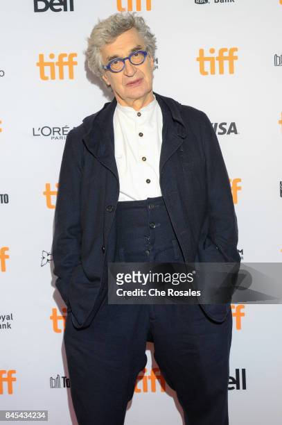 Director Wim Wenders attends the "Submergence" premiere at The Elgin on September 10, 2017 in Toronto, Canada.